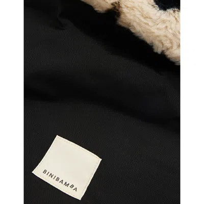 Binibamba Leopard Puff Muff Sheepskin Pram Footmuff In Multi