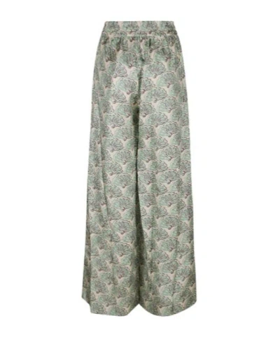 La Doublej All-over Graphic Printed Palazzo Pants In Green