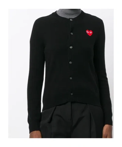Comme Des Garçons Single-breasted Cardigan Sweater In Black