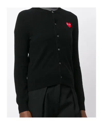 Comme Des Garçons Single-breasted Cardigan Sweater In Black