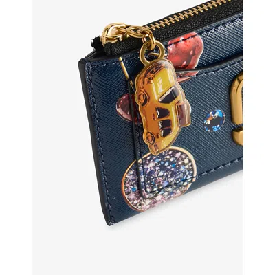 Marc Jacobs Womens Navy Multi Trinket Snapshot Leather Card Holder In Multi