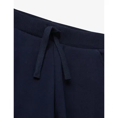 Benetton Navy Blue Patch-pocket Regular-fit Cotton Jogging Bottoms 6-1 In Black