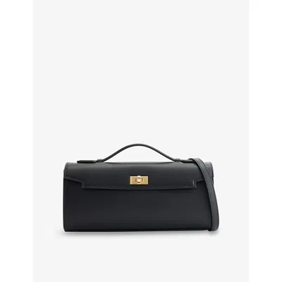 Anya Hindmarch Mortimer Top-handle Clasp Clutch In Black