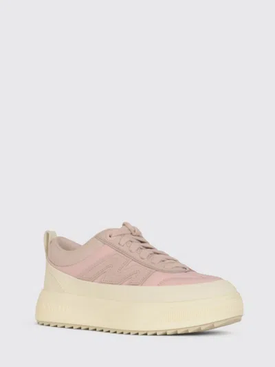 Moncler Casual Low Top Sneakers With Pull Tab In Pink
