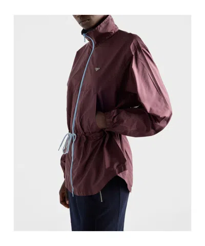 Prada Re-nylon Blouson Jacket In Brown