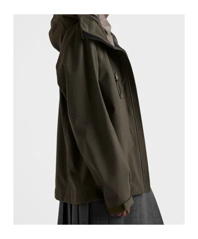 Prada Technical Fabric Jacket In Green