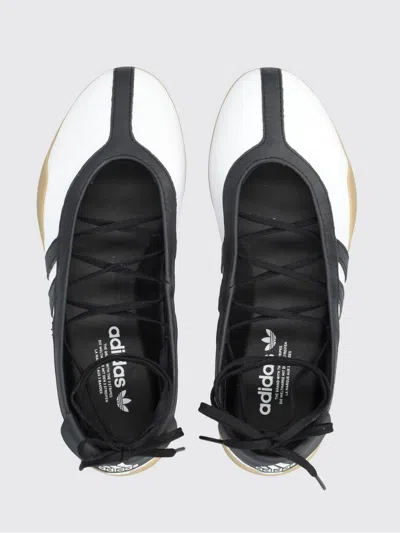 Adidas Originals Womens Adidas Taekwondo Mei Leather Ballet Flats In White