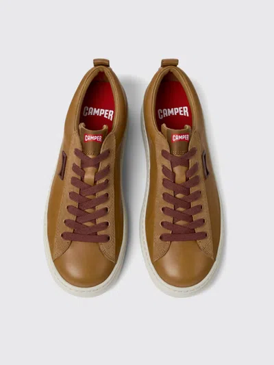 Camper Runner Leather Sneakers In Brown