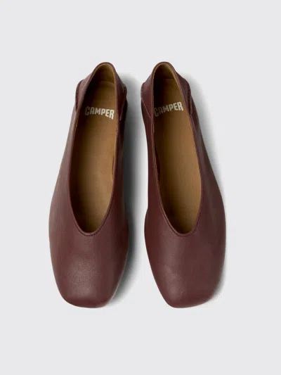 Camper Casi Myra Leather Ballet Flats In Red
