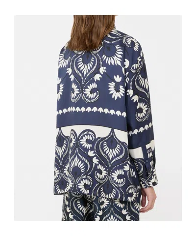 Weekend Max Mara Weekend Maxmara Wkdlastra Printed Silk Patchwork Shirt In Multi