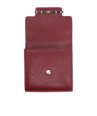 Tom Ford T-bar Leather Wallet In Red