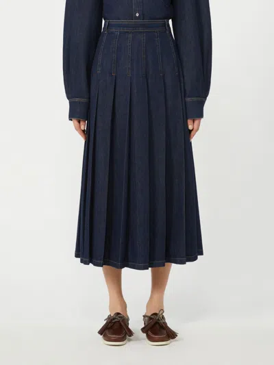 Weekend Max Mara Wkdovale Skirt Navy In Blue