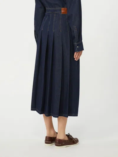 Weekend Max Mara Wkdovale Skirt Navy In Blue