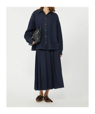 Weekend Max Mara Wkdovale Skirt Navy In Blue