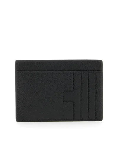 Tom Ford Logo Decal Card Holder In Black