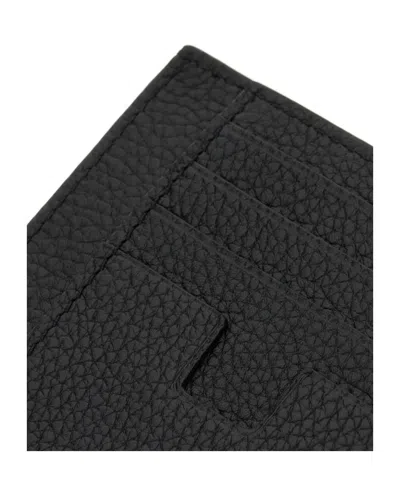 Tom Ford Logo Decal Card Holder In Black