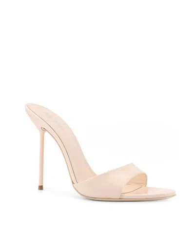 Paris Texas Round-toed High-heeled Sandals In White
