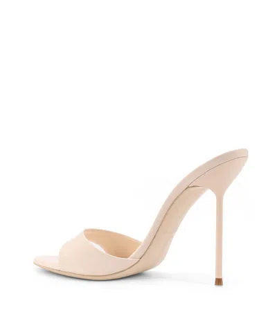 Paris Texas Round-toed High-heeled Sandals In White