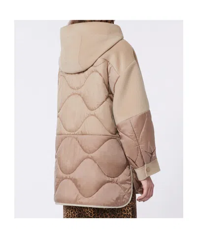 Weekend Max Mara Padded Coat In Double-sided Wool And Nylon In Neutral
