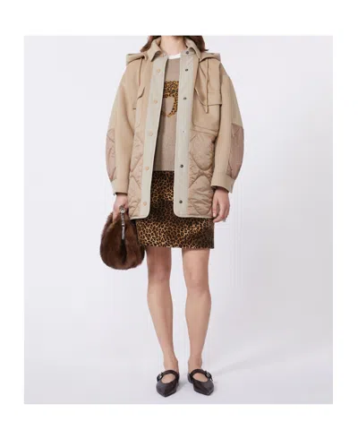 Weekend Max Mara Padded Coat In Double-sided Wool And Nylon In Neutral