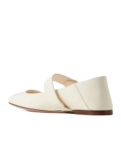 Valentino Garavani Vlogo Locker Mary-jane Ballet Flats In White