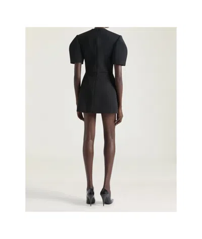 Givenchy Cocoon Mini Dress In Wool In Black