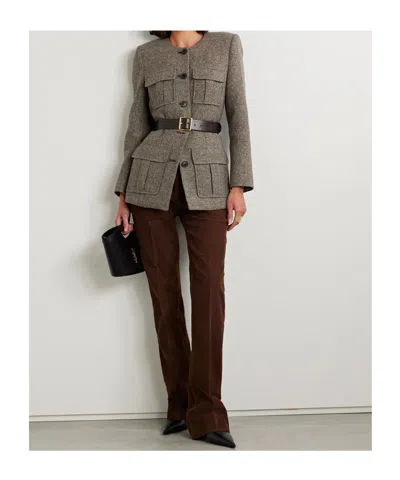 Nili Lotan Gabriella Button-down Blazer In Gray