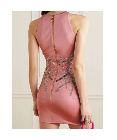 Balmain Sleeveless Dress In Pink