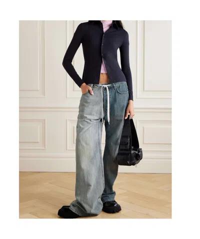 Balenciaga Two-color Jeans In Blue