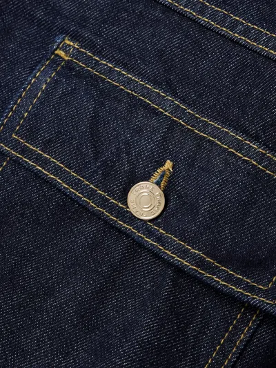 Frame Button Denim Jacket In Blue