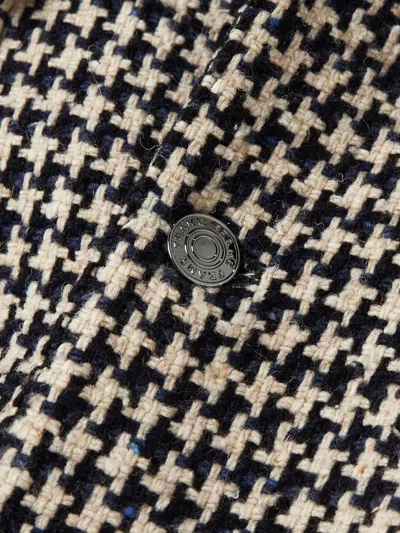 Frame Houndstooth Tweed Casual Jacket In Black