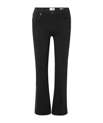 Frame The Icon Low-rise Bootcut Jeans In Black