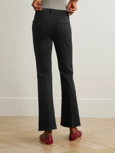 Frame The Icon Low-rise Bootcut Jeans In Black