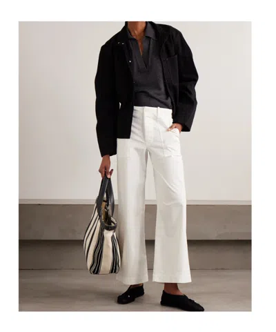 Nili Lotan Leon Straight-leg Track Pants In White