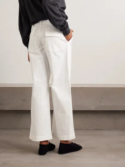 Nili Lotan Leon Straight-leg Track Pants In White