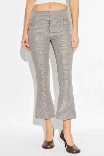 Courrèges Houndstooth Pattern Trousers In Neutral