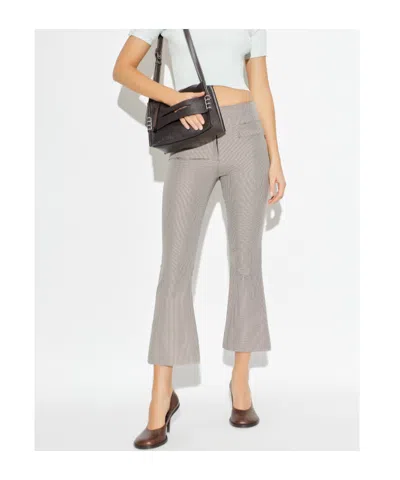 Courrèges Houndstooth Pattern Trousers In Neutral