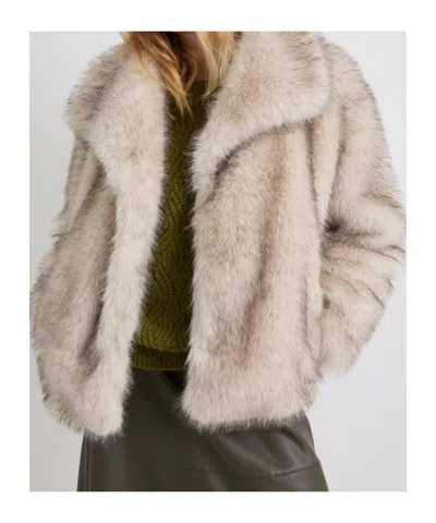 Marella Oversized Plush Coat In Neutral