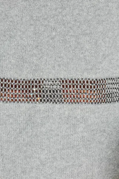 Fabiana Filippi Knitted Design Midi Skirt In Gray