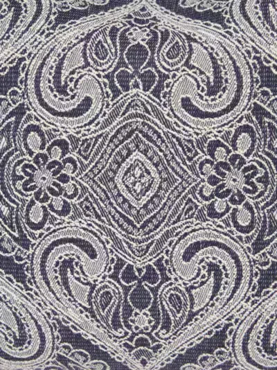 Etro Essential Medium Jacquard Denim Tote Bag In Blue