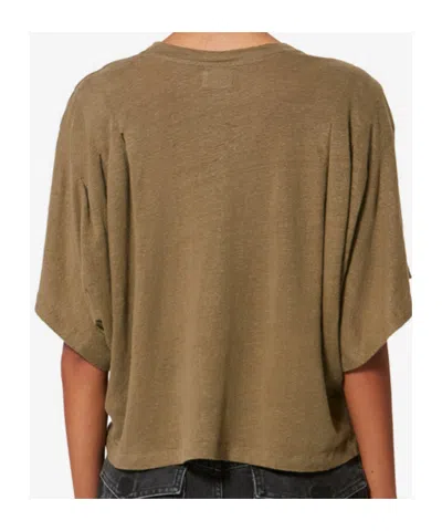 Isabel Marant Étoile Kyanza Pleated T-shirt In Brown