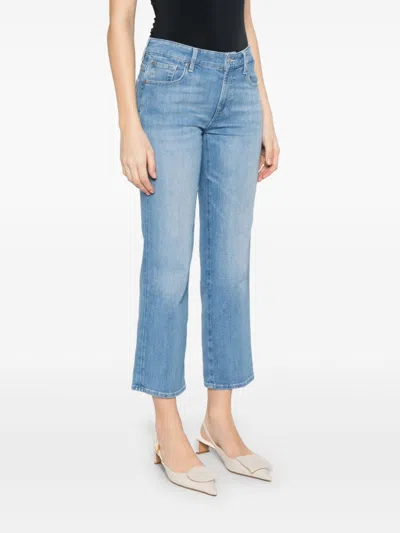 7 For All Mankind Calie Straighnt Cropped Jeans In Blue