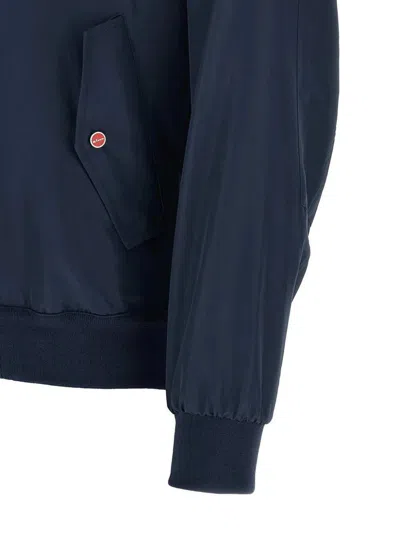 Kiton Cima Jacket Structured Cut Mandarin Collar In Black