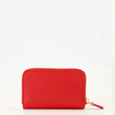 Valentino Mini Zipper Wallet In Red