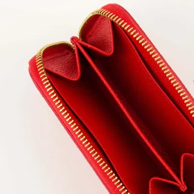 Valentino Mini Zipper Wallet In Red