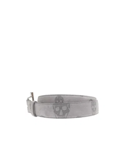 Alexander Mcqueen Adjustable Belt In Gray