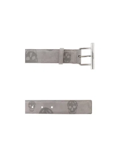Alexander Mcqueen Adjustable Belt In Gray