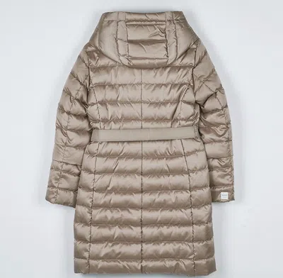 Max Mara Long-sleeved Down Jacket In Brown