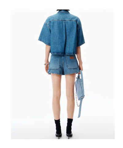 Alexander Wang Carpenter Mini Skort In Blue