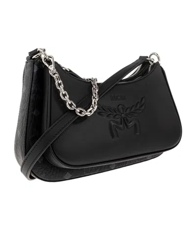 Mcm Aren Duo Shoulder Bag In Black